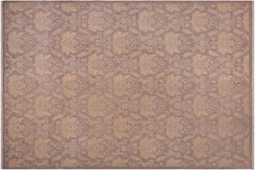 handmade Transitional Kafkaz Chobi Ziegler Lt. Brown Gray Hand Knotted RECTANGLE 100% WOOL area rug 9 x 11